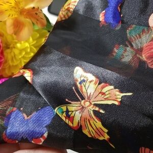 Colorful Rainbow Whimsigoth Spring Summer Butterfly Scarf 💕